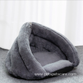 Wholesale Detachable Warm Roll Plush Cat Cave Bed